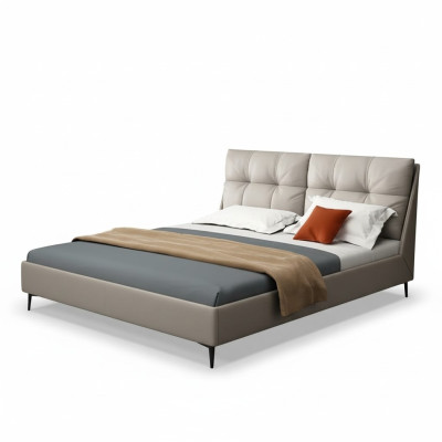 Letti Tessuto Pelle Hotel di Lusso Imbottiti Velluto Stoffa Designer Letto Camera da Letto