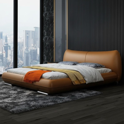 Letti Tessuto Pelle Hotel Di Lusso Velluto Imbottiti Tessuto Designer Letto Camera Da Letto