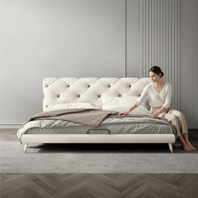 Letti 180x200cm Camera da letto Tessuto Chesterfield Design di lusso