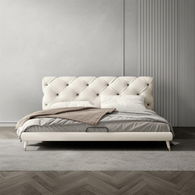Letti 180x200cm Camera da letto Tessuto Chesterfield Design di lusso