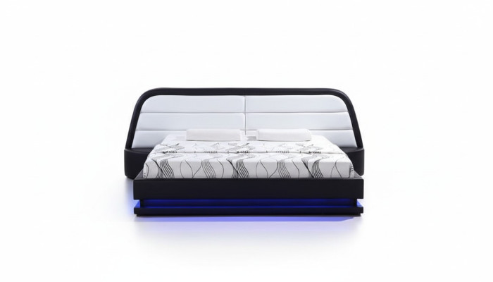 Letti Tessuto Pelle Hotel di lusso Imbottitura Design Legno Letto Designer