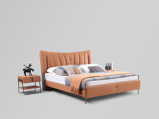 Letto matrimoniale designer NUOVO 180x200 cm Designer Letto imbottito Letto