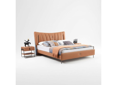 Letto matrimoniale designer NUOVO 180x200 cm Designer Letto imbottito Letto