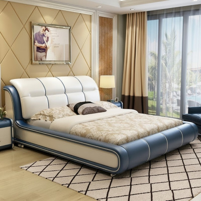 Design tessuto arredamento hotel letti verdi camera da letto lusso letto boxspring