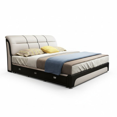 Letti Rivestimenti Tessili Moderni in Legno Camera da Letto Nuovo Letto Matrimoniale Chester.