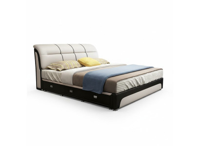 Letti Rivestimenti Tessili Moderni in Legno Camera da Letto Nuovo Letto Matrimoniale Chester.