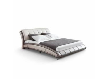 Design Letto in pelle Imbottito Doppio Letto da hotel Camera da letto matrimoniale 180x200 cm