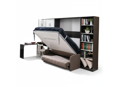 Armadio Letto con divano Cuscino Parete Armadi Letto a scomparsa Mobili + Divano Nuovo