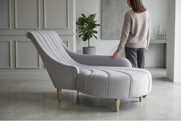 Chaiselongue Stile Antico Divano Letto Divano Letto Chaise Tessile Moderno 2080 Mobili