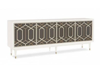 Mobili di design di lusso, comodini, tavolino basso, credenza, armadi moderni in legno.