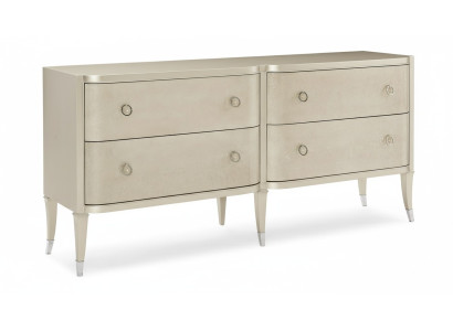 Design di una moderna cassettiera di lusso in stile italiano, mobile imbottito in legno con console, credenza bassa.