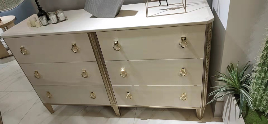 Comò 160 cm Comò Camera da letto Mobile in legno Gambe multifunzionale Moderno