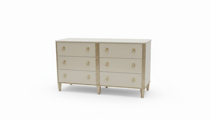 Comò 160 cm Comò Camera da letto Mobile in legno Gambe multifunzionale Moderno