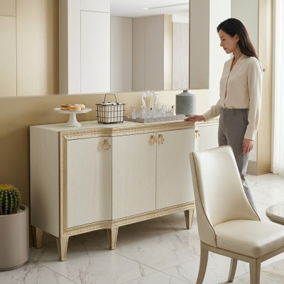 Comò di lusso, armadi, tavolino basso, design in legno pregiato, console, armadio, comò.