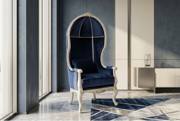 Design Poltrona legno astratta Relax Lounge Mobili da salotto Sedie Sedia Nuova
