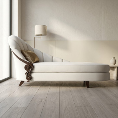 Chaiselongue Letto elegante Mobili italiani Sedie a sdraio in legno Mobili italiani