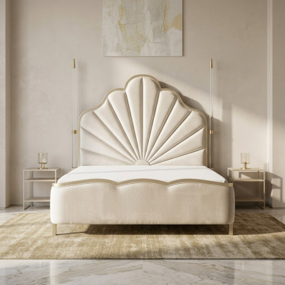 Letto in pelle imbottita camera da letto matrimoniale 180x200 Design Letto matrimoniale in pelle Letti.