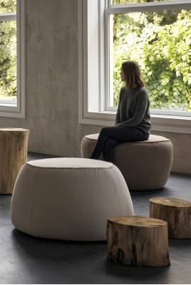 Sgabello a sedere Pouf Puff Pouf Pouf Pouf Poggiapiedi Ottomana Velluto 50x67m Tessuto