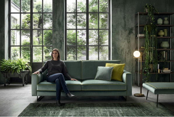Sofà italiano Design lusso Divano imbottito Moderno Divano 3 posti alfitalia Nuovo