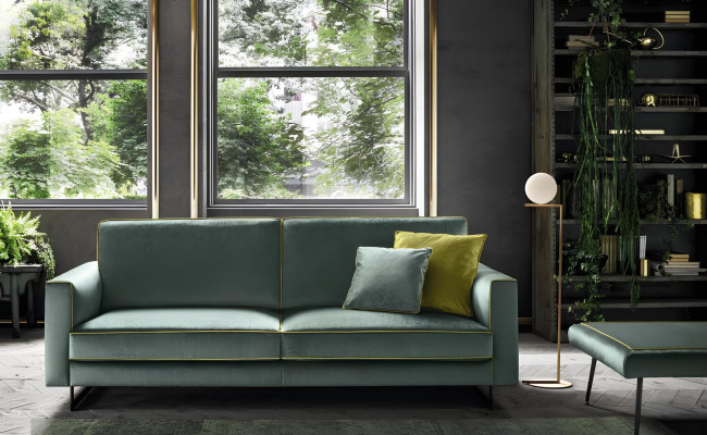 Sofà italiano Design lusso Divano imbottito Moderno Divano 3 posti alfitalia Nuovo