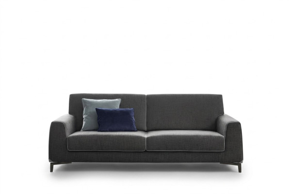 Design Divano Grigio 3 Posti Moderno in Tessuto Divano Salotto Divani imbottiti di lusso alfitalia