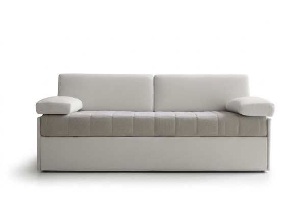 Design divano di lusso in tessuto beige a 3 posti marca Alfitalia.