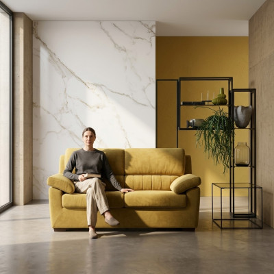 Divano moderno stile italiano 2 posti telaio in legno divano soggiorno sofà alfitalia