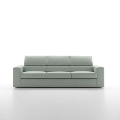 Moderno Divano Design di lusso a 3 posti Rivestito in tessuto verde chiaro in legno by alfitalia