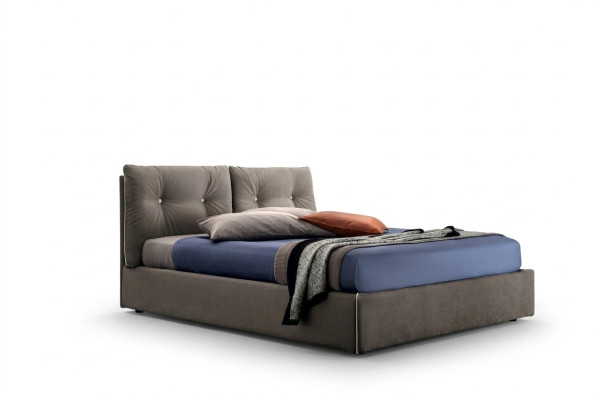 Letto matrimoniale in legno design 180x200cm Nuovo letto di lusso camera da letto Tessuto Imbottito