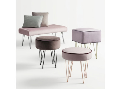 Pouf otomano sgabello sedile sgabello appendiabiti sgabello rotondo sgabello imbottito