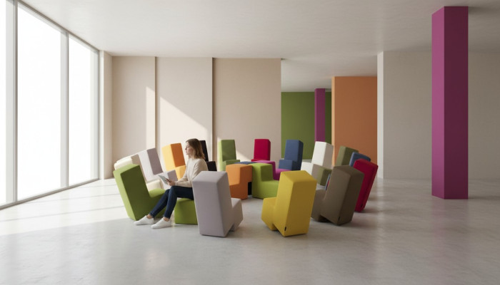 Pouf Ottomano Chaise longue Panca Mobili da soggiorno Imbottito Piede Italia
