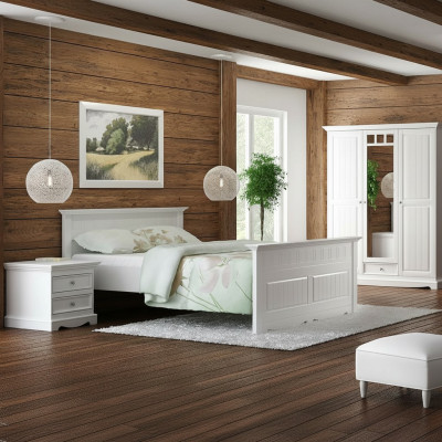 Designer Camera da letto Letto 2x Comodini Armadio Set Nuovo 180x200cm 4 pezzi