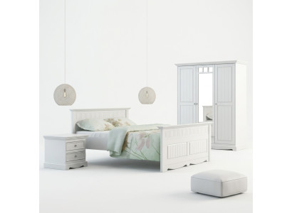 Designer Camera da letto Letto 2x Comodini Armadio Set Nuovo 180x200cm 4 pezzi