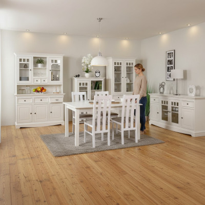 Vetrina credenza buffet mobile design stile country italiano di lusso.