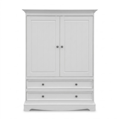 Armadio classico XXL, mobile per camera da letto in stile country con ante.