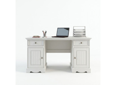 Mobili da scrivania in stile country per ufficio in legno massello bianco