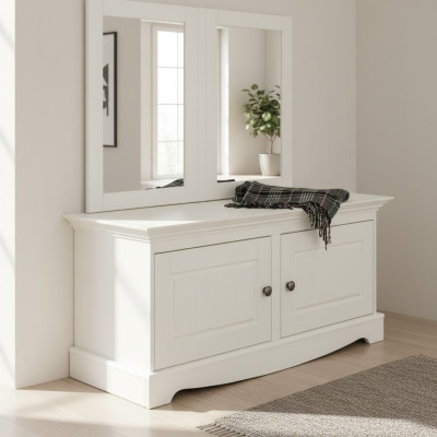 Mobile portascarpe in stile country per l'ingresso del corridoio in legno nuovo