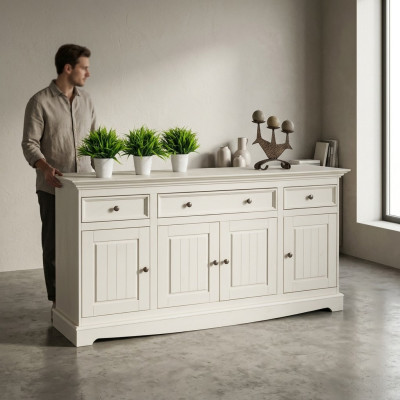 Mobiletto da casa di design in stile country, credenza, armadio, mensola in legno di lusso, comodini, credenza.
