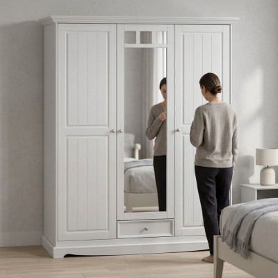 Armadi Guardaroba Arredamento Camera da Letto Armadio Vestiti Legno Massello Legno