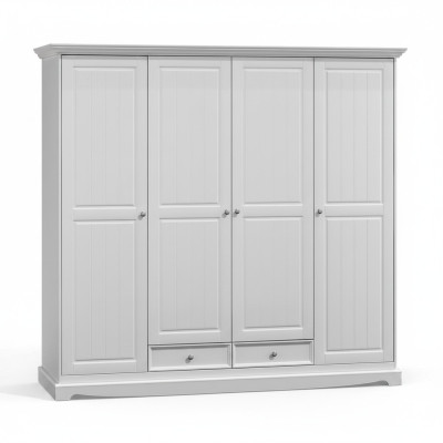 Armadio Armadietto Armadio Mensola Classico In Legno Stile Rustico Bianco Nuovo