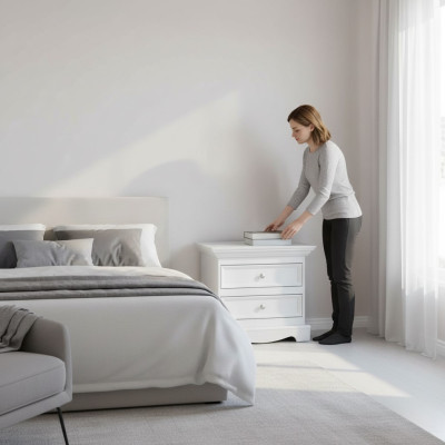 Comodino in stile country tavoli da console in legno Tavolino classico