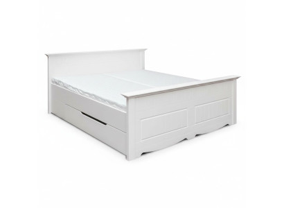 Letto matrimoniale Letto Struttura letto Letti Letto matrimoniale Letto imbottito Legno Mobili Bianco Contadino
