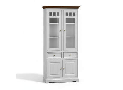 Vetrina Mobili Vetrina Vetrina angolare classica Vetrina d'angolo in vetro e legno