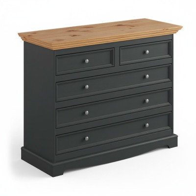 Comò di lusso, comodini in stile country, mobili design, imbottiti in legno, consolle nera.