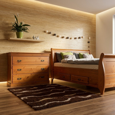 Comò con 3 cassetti credenza in legno armadio comodini marrone nuovo