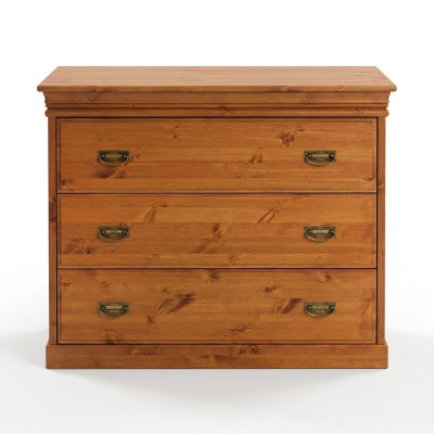 Comò con 3 cassetti credenza in legno armadio comodini marrone nuovo