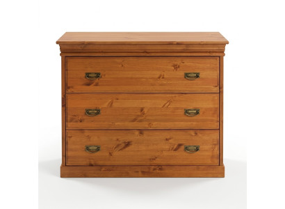 Comò con 3 cassetti credenza in legno armadio comodini marrone nuovo