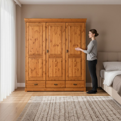 Armadio in legno Camera da letto Armadio Stile moderno Armadi Scaffali multiuso