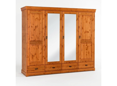 Armadio in stile country casa mobile armadio legno armadi camera da letto marrone nuovo