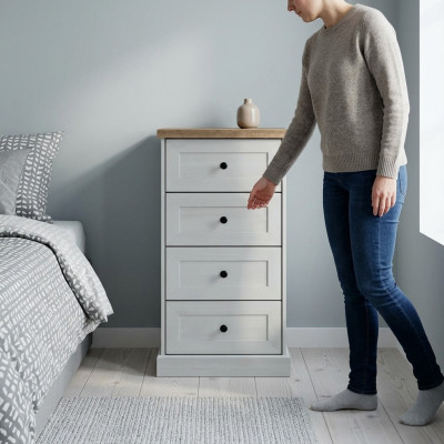 Stile casa di campagna Mobili Alto Comò Armadio Armadi bianchi Sideboard